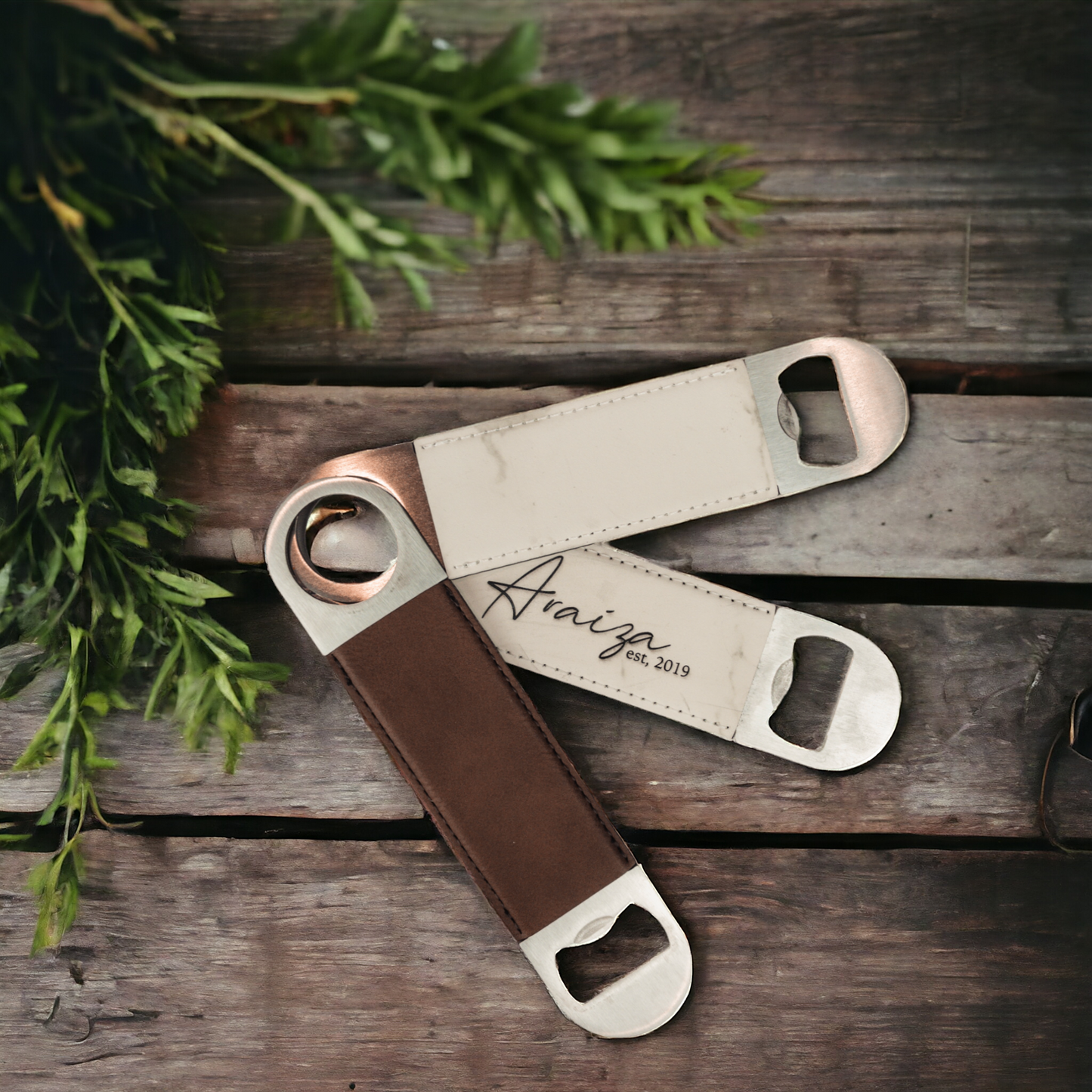 Leatherette Bottle Openers with Logo