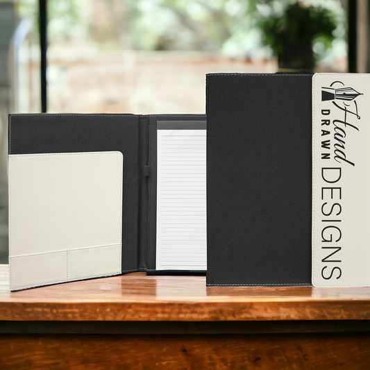 Leatherette Folio and Notepad with Logo